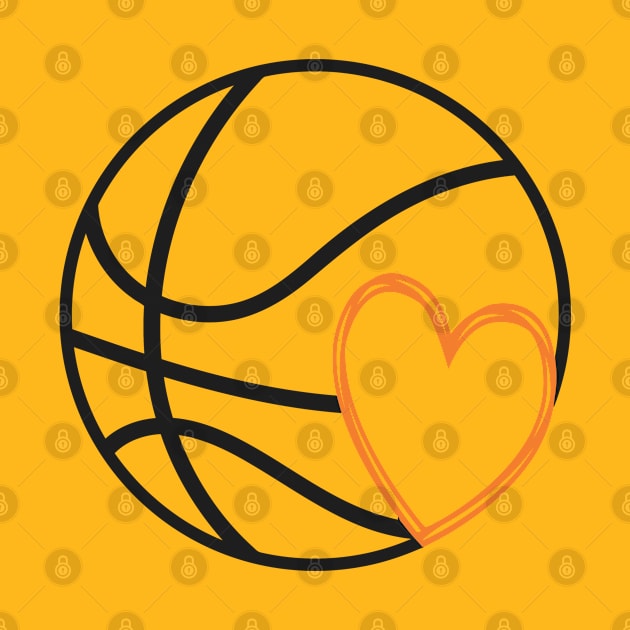 Basketball Heart by pralonhitam