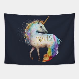 Cutie Pi day Unicorn rainbow kawaii kindergarten Tapestry