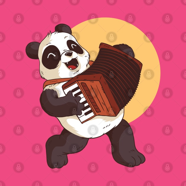 Panda Playing Accordion by madeinchorley