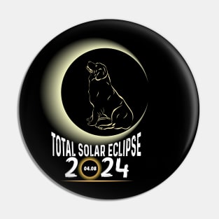 Solar Eclipse 2024 Shirt Total Eclipse April 8th 2024 Dog Pin