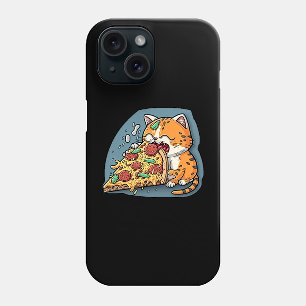 Pizza Cat Phone Case by Evergreen Market