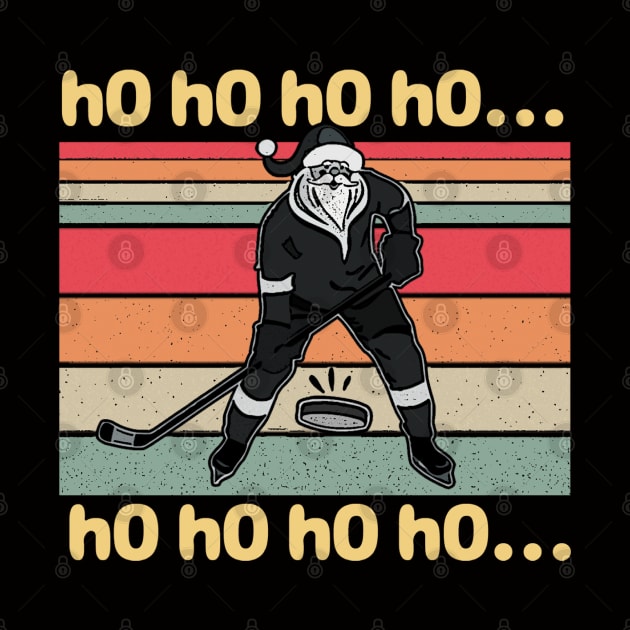 Vintage Ho Ho Ho Hockey by kiwodesign