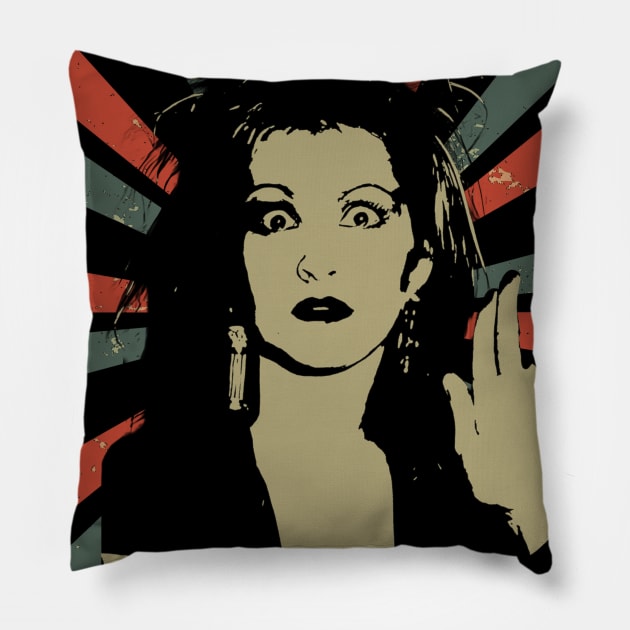 Cyndi Lauper || Vintage Art Design || Exclusive Art Pillow by Setipixel