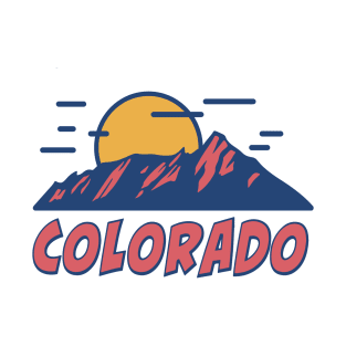 Colorado Boulder Mountains Retro Vintage Design T-Shirt