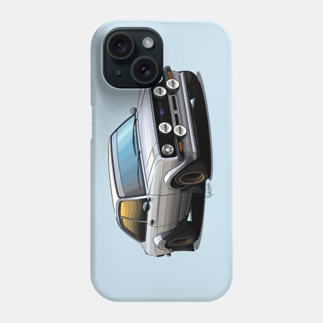 Ford Escort MK2 Rally - Illustration Phone Case by Mario Ramos Rally Art