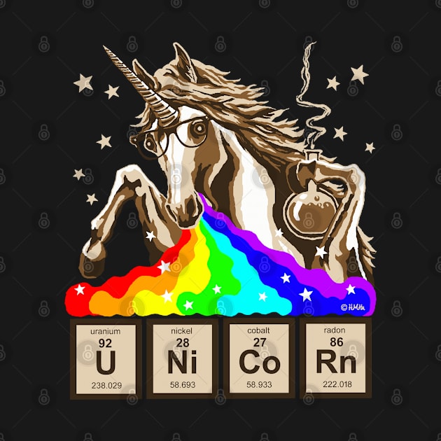 Chemistry unicorn pukes rainbow by NewSignCreation