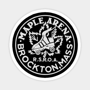 Vintage Roller Skating Brockton Massachusetts Magnet