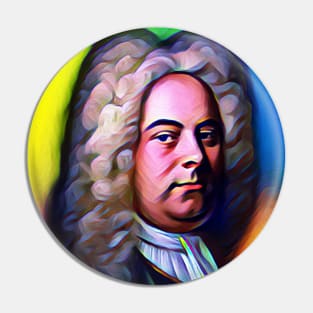 George Frideric Handel Colourful Portrait | George Frideric Handel Artwork 13 Pin