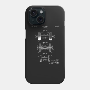 Weight Lifting Patent - Dumb Bell Art - Black Chalkboard Phone Case