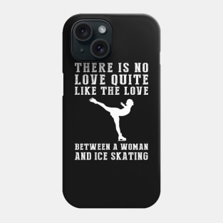 Gliding Passion: Celebrate the Unbreakable Bond Between a Woman and Her Ice-Skating! Phone Case