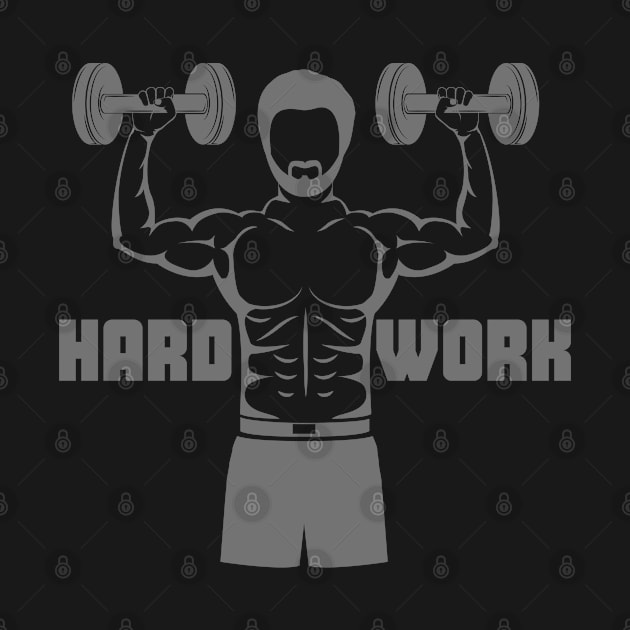 Hard Work And Fitness by Doddle Art