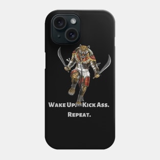 Wake Up. Kick Ass. Repeat. Phone Case