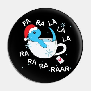 Tea Rex with Christmas Hat Pin