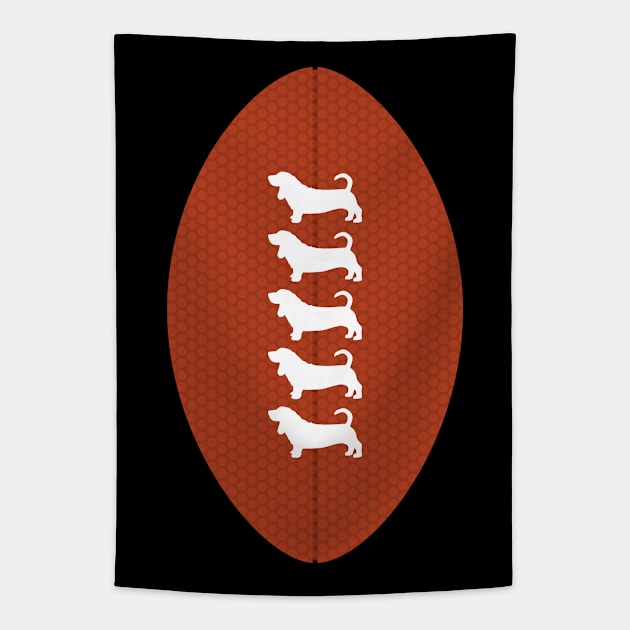 Basset Hound Football Tapestry by sqwear