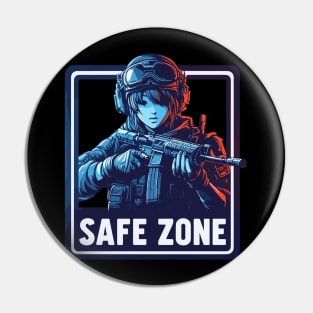 Safe zone special forces club firearm Pin