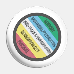 Disability Pride Flag Circle Pin