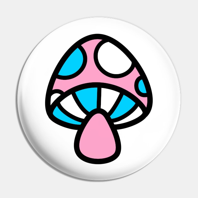 Transgender Mushroom Discrete Pride Flag Pin by JadedOddity