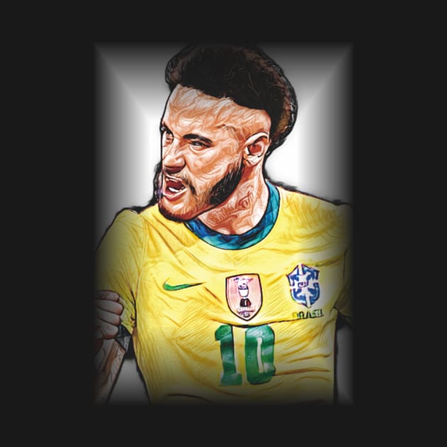 Neymar Jr Brazil Jersey by Chaska Store