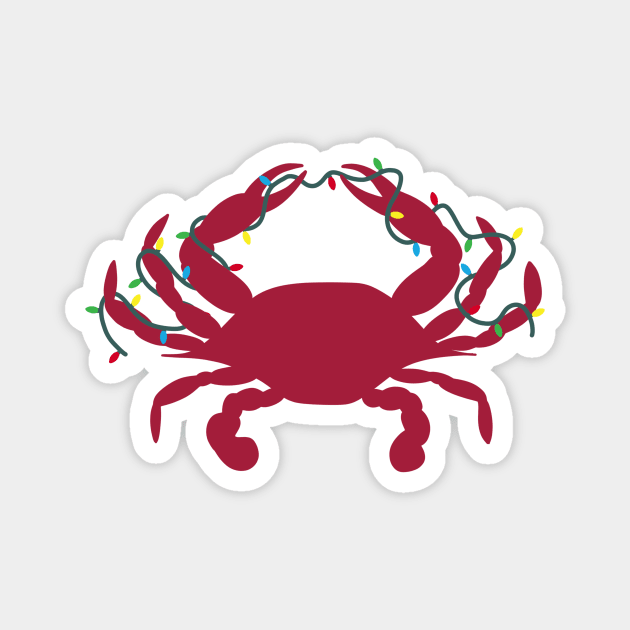 Christmas Crab Magnet by The Letters mdn