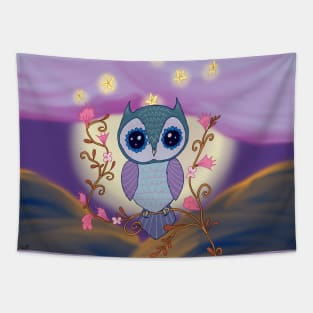 Mesmeric Owl Tapestry