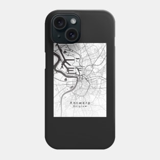 Antwerp Belgium City Map Phone Case