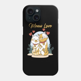 Meaw Lovers Cat cartoon: valentine's day ideas for lovers couples Phone Case