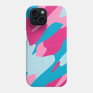 blue and pink camo Phone Case