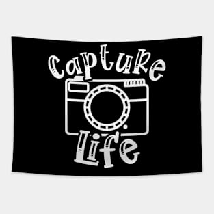 Capture Life Photographer Camera Tapestry