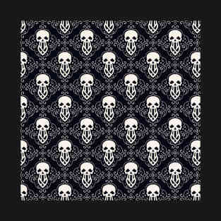 Black and white skull pattern T-Shirt