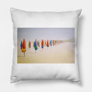 Deauville Beach Normandy Pillow