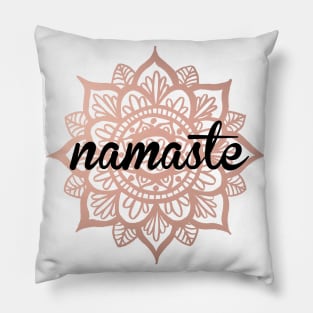 Namaste Mandala Rose Gold Pillow