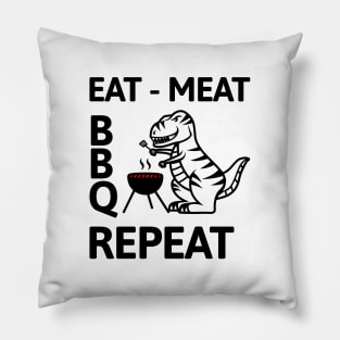 T-Rex BBQ: Eat, Meat, BBQ, Repeat Pillow