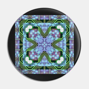 Circuitboard fire Kaleidoscope Pattern (Seamless) 13 Pin