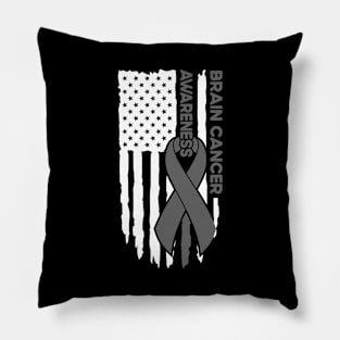 Brain Cancer Flag Brain Cancer Awareness Pillow