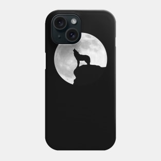 Wolf under the moon Phone Case