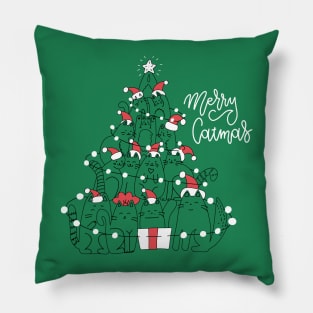 Meowy Christmas Pillow