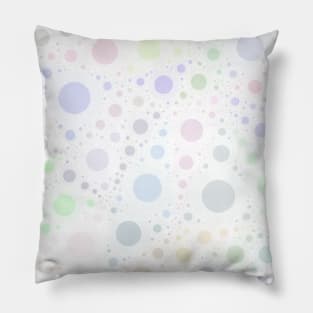 Light and Subtle Multicolored Pastel Bubbles Froth Vector Pattern Pillow