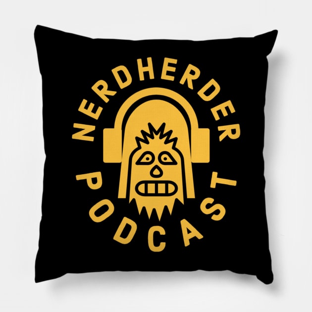 Nerdherder (Mini Logo) Pillow by Nerdherder