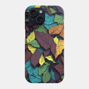 A captivating mosaic of forest leaves Phone Case