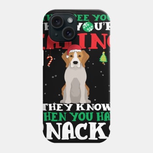 Christmas Dog Eating Snacks Phone Case