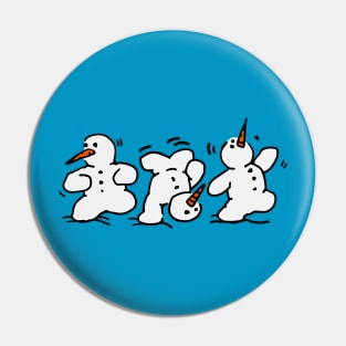 Three dancing Snowmen Pin