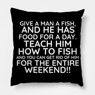 Funny fishing tips Pillow