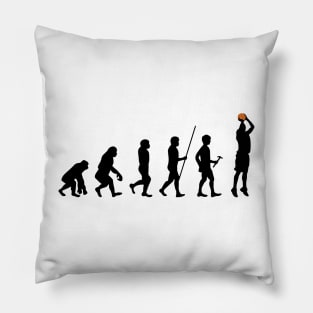 Human Evolution Basketball print product Pillow