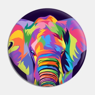 Elephant Pop Art Pin