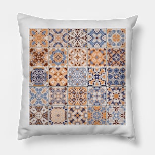 Mosaic tile tribal pattern Pillow