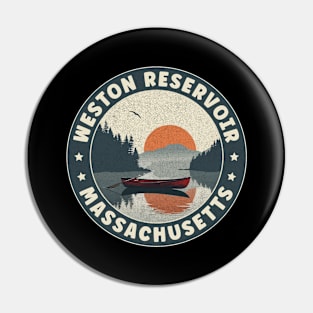 Weston Reservoir Massachusetts Sunset Pin