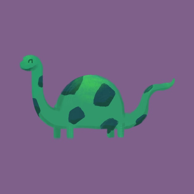 Diplodocus - Cute Prehistoric Dinosaur cartoon Illustration by Stilo29