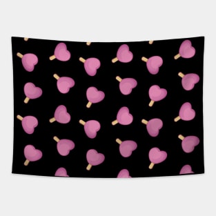 Heart Shaped Pink Ice Cream Stick Pattern Tapestry