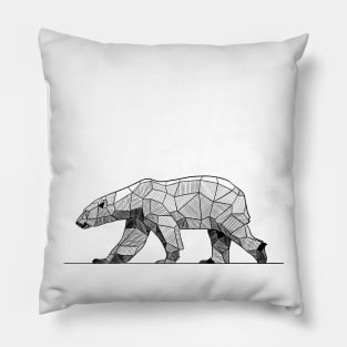 Polar Bear Geometric Sketch Pillow