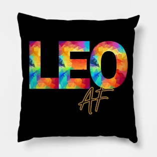 Leo AF Rainbow Print Pillow